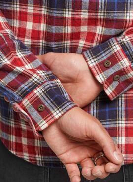 Camisa Superdry Lenhador Frames para Homem Vermelho
