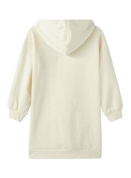 Sweat Name It Vestido Naretro para Menina Branco