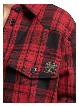 Overshirt Superdry Vintage Frames Mulher Vermelho