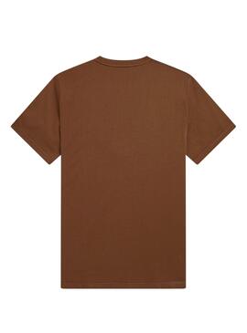 T-Shirt Fred Perry Logo Laurel para Homem Marrom