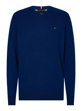 Camisola Tommy Hilfiger Básico para Homem Azul Marinho