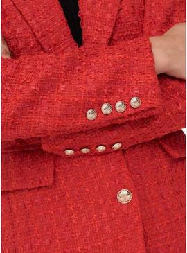 Blazer Only Kennedy Boucle Laranja para Mulher