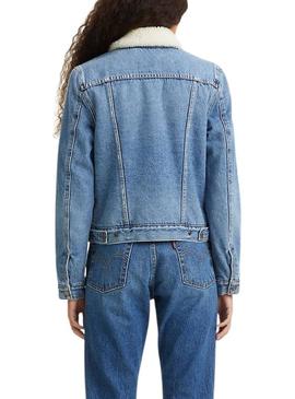 Casaca Levis Original Trucker para Mulher Azul