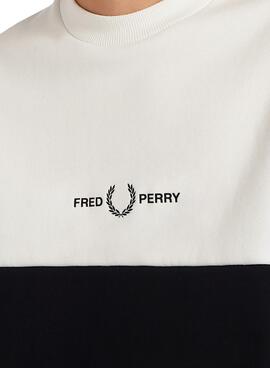 Sweat Fred Perry Colourblock para Homem Preto