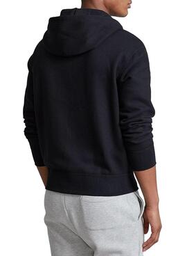 Sweat Polo Ralph Lauren Zíper Homem Preto