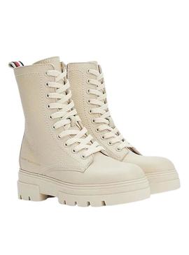 Bota Tommy Hilfiger Monochromatic para Mulher Bege