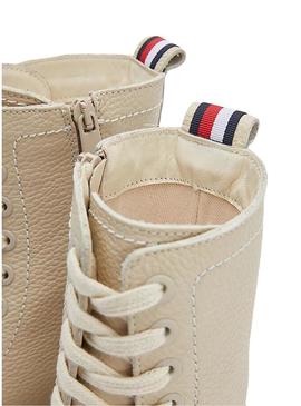 Bota Tommy Hilfiger Monochromatic para Mulher Bege