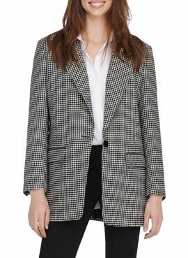 Blazer Only Lana Pata de Gallo para Mulher Preto