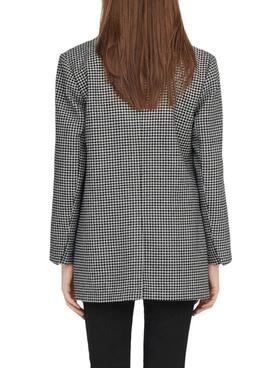 Blazer Only Lana Pata de Gallo para Mulher Preto