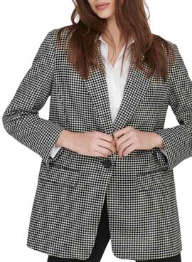 Blazer Only Lana Pata de Gallo para Mulher Preto
