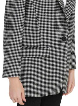 Blazer Only Lana Pata de Gallo para Mulher Preto