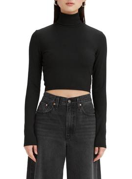 Camisola Levis Oriel Gola alta para Mulher Preto