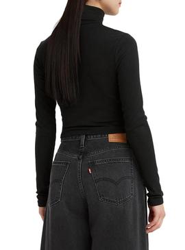 Camisola Levis Oriel Gola alta para Mulher Preto