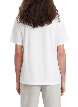 T-Shirt Levis Impresso Relaxed Homem Branco