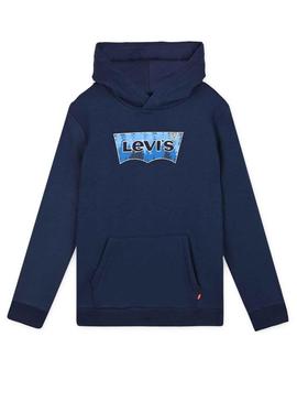 Sweat Levis Batwing Logo para Menino Azul Marinho