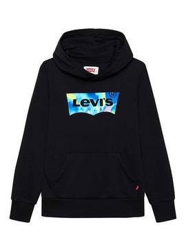 Sweat Levis Batwing Logo para Menino Preto