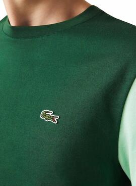 T-Shirt Lacoste Colorblock Verde para Homem