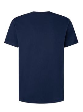 T-Shirt Pepe Jeans Eggo Azul Marinho para Homem