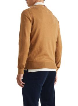 Camisola Tommy Hilfiger Basic para Homem Camel
