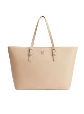 Bolsa Tommy Hilfiger Tote Mediano para Mulher Bege