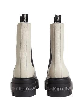 Botas Calvin Klein Chelsea para Mulher Bege