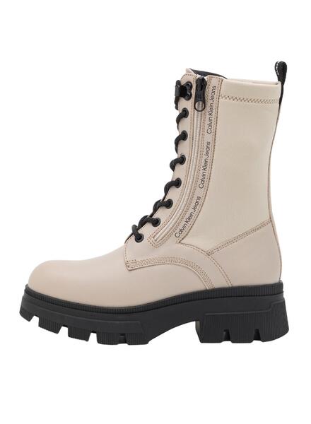 Botas Calvin Klein Chunky Z per Mulher Bege