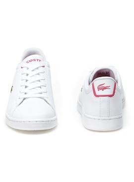 Sapato Lacoste Carnaby White Pink 