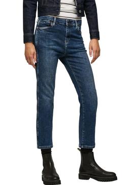 Jeans Pepe Jeans Dion 7/8 Mulher Azul Marinho