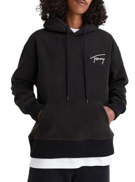 Sweat Tommy Jeans Polar Signature Homem Preto
