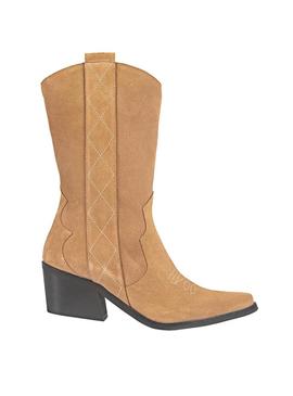 Botas Popa parati Serraje Camel para Mulher