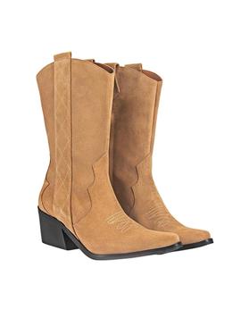 Botas Popa parati Serraje Camel para Mulher