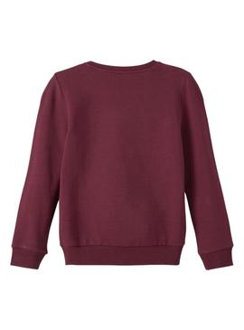 Sweat Name It Onalipi para Menina Bordeaux