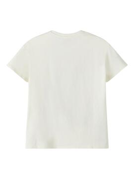 T-Shirt Name It Verdadeiro Happy para Menina Branco