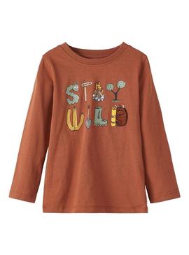 T-Shirt Name It Orla para Menino Vermelho