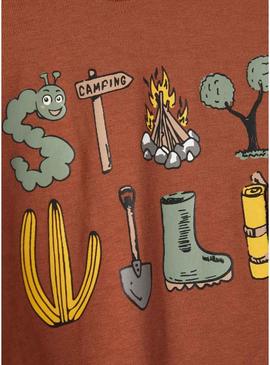 T-Shirt Name It Orla para Menino Vermelho