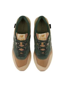 Sapatilhas New Balance 997 Verde e Bege Homem
