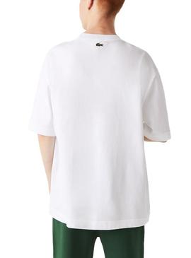 T-Shirt Lacoste Loose Fit Homem e Mulher Branco