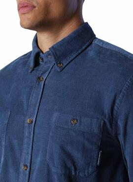 Camisa North Sails Veludo Azul para Homem