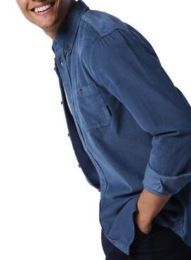 Camisa North Sails Veludo Azul para Homem