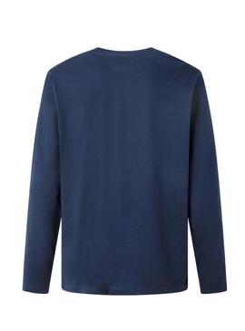 T-Shirt Pepe Jeans Eggo Long Azul para Homem