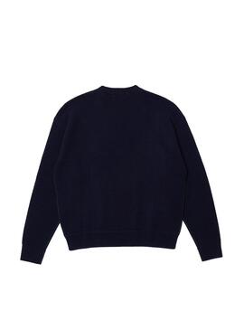 Camisola Lacoste V Neck para Mulher Azul Marinho