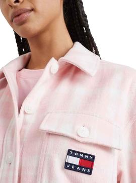 Camisa Tommy Jeans Badge Boyfriend para Mulher