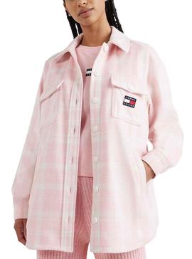 Camisa Tommy Jeans Badge Boyfriend para Mulher