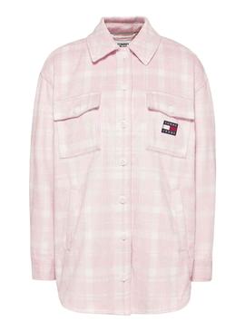 Camisa Tommy Jeans Badge Boyfriend para Mulher