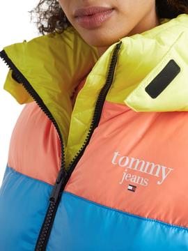 Casaca Tommy Jeans Coloblock Multicolor Mulher