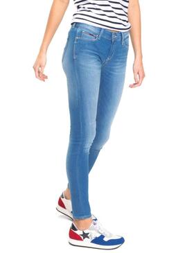 Jeans Tommy Jeans Nora Azul Mulher