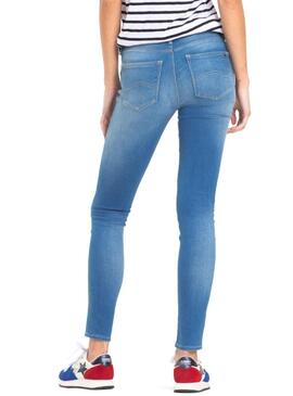Jeans Tommy Jeans Nora Azul Mulher