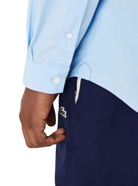 Camisa Lacoste Slim Fit para Homem Azul Claro