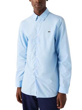 Camisa Lacoste Slim Fit para Homem Azul Claro