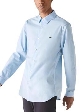 Camisa Lacoste Slim Fit para Homem Azul Claro